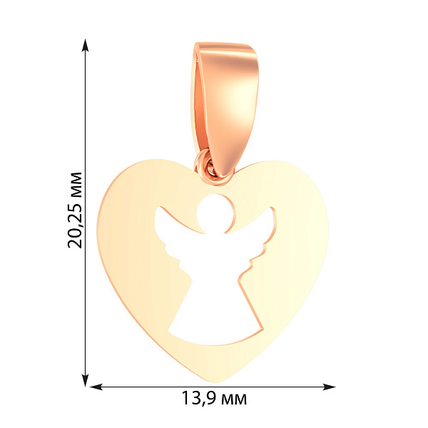 Золота підвіска «Янгол»  (арт. 440368) – зображення 2