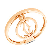 Кольцо из красного золота с подвеской (арт. 154749)