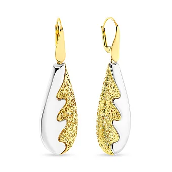 Сережки Francelli з білого і жовтого золота (арт. 103572жб)