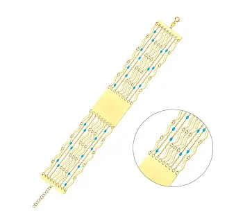 Браслет Francelli з жовтого золота з емаллю (арт. 3261052жег)