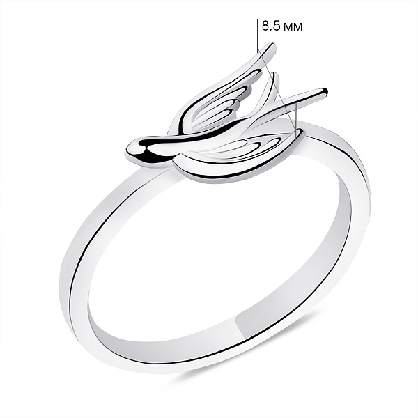 Срібна каблучка Ластівка (арт. 7501/К2/2005-16) – зображення 2