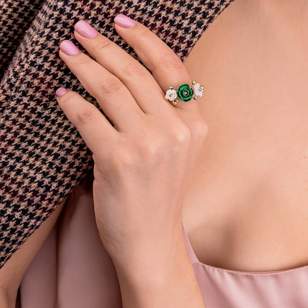 Золота каблучка Francelli (арт. 155729жбзп) – зображення 4