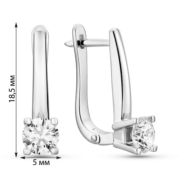 Серьги из белого золота с бриллиантами (арт. 2192172202) – изображение 4