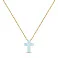 Серебряное колье с крестиком с опала (арт. 7507/441жПоб) – изображение 1