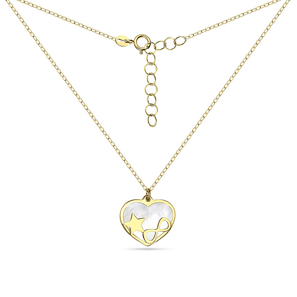 Кольє з жовтого золота з перламутром (арт. 352208жп) – зображення 2