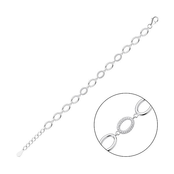 Серебряный браслет с фианитами (арт. 7509/5517) – изображение 1