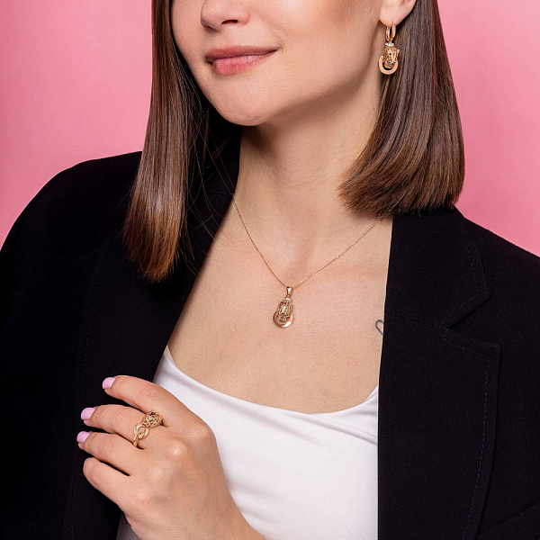 Золотые серьги Пантера (арт. 1091380з) – изображение 4