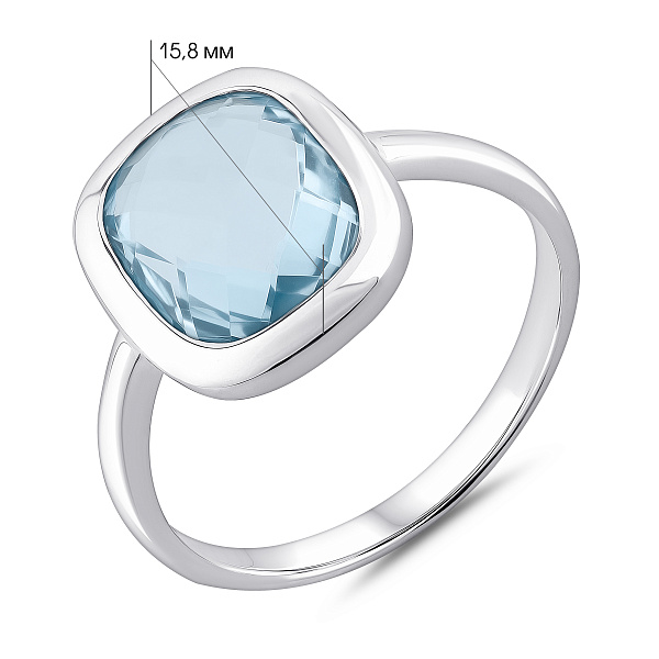 Серебряное кольцо с крупным топазом (арт. 7501/2049487Пг) – изображение 2