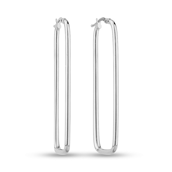 Серьги из белого золота (арт. 1091609/50б) – изображение 1