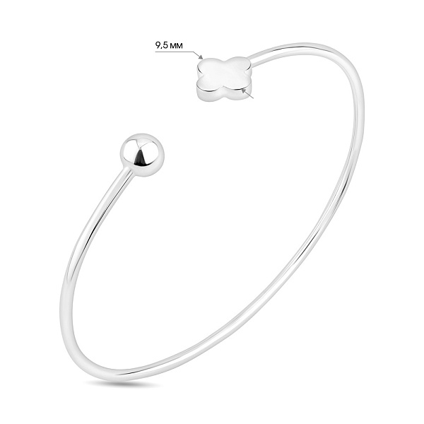 Жесткий браслет из белого золота (арт. 340085б) – изображение 2