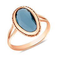 Золотое кольцо с синим кварцем  (арт. 155783Пкс)