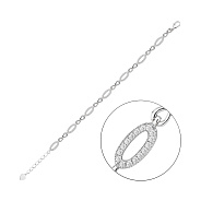 Серебряный браслет с россыпью фианитов (арт. 7509/5102)