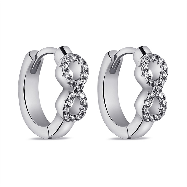 Серебряные серьги Бесконечность (арт. 7502/9797/15) – изображение 1