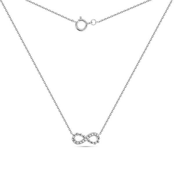 Колье из белого золота с бриллиантами (арт. Ц341298010б) – изображение 2