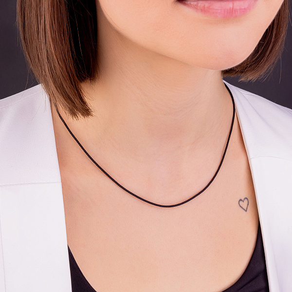 Шнурок шелковый с золотым замком (арт. 360081) – изображение 2