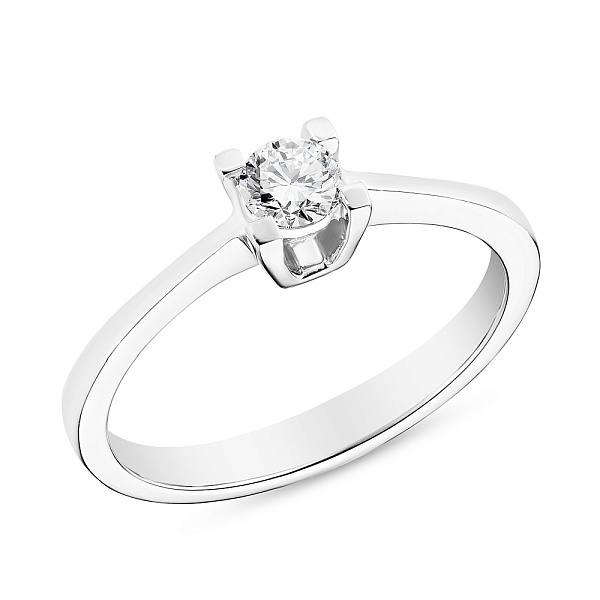 Кольцо золотое с бриллиантом (арт. К341164020б) – изображение 1