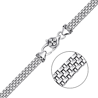 Фото Серебряная цепочка плетения Попкорн (арт. 7908/2425ч)