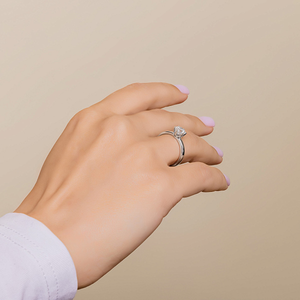 Каблучка з білого золота з діамантом (арт. К01117810036б) – зображення 10