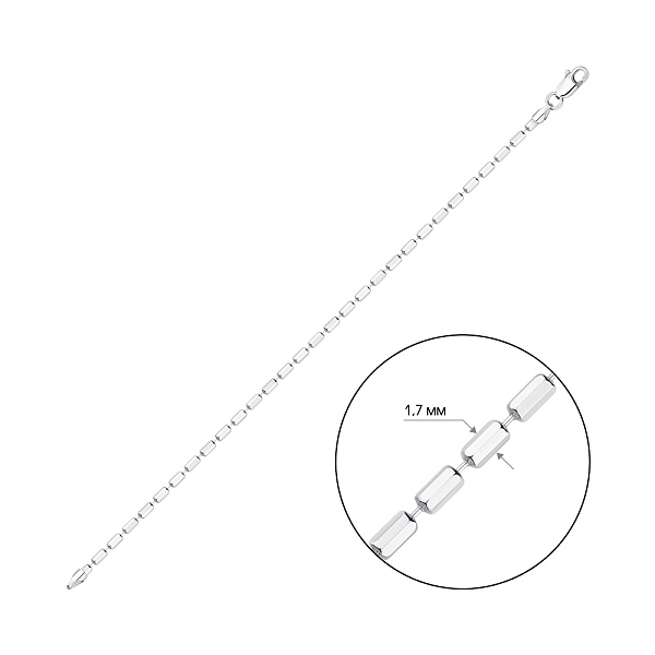 Цепочный серебряный браслет (арт. 7509/4260) – изображение 2
