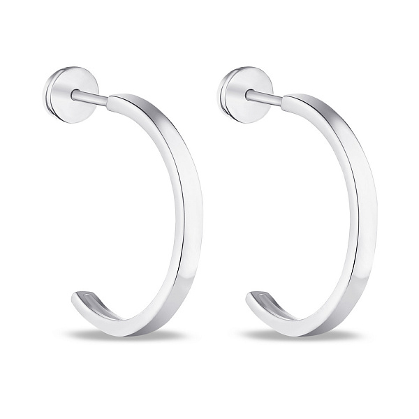 Сережки-пусеты из серебра (арт. 7518/375сп) – изображение 1