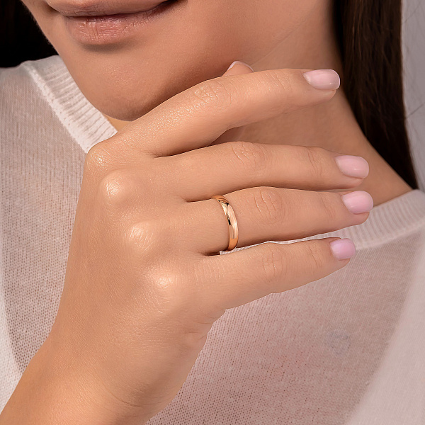 Кольцо обручальное из красного золота (арт. 239038) – изображение 4