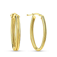 Фото Серьги-кольца из желтого золота (арт. 1091621/30ж)