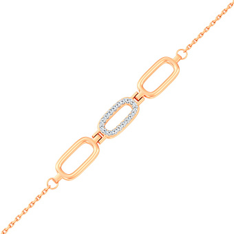 Золотой браслет с бриллиантами (арт. Б011568005)