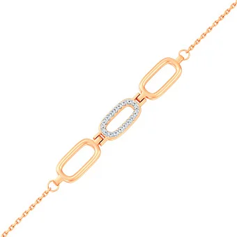 Золотий браслет з діамантами (арт. Б011568005)