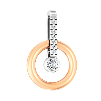 Золотая подвеска с фианитами (арт. 440522)