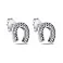 Срібні сережки Підкова з фіанітами (арт. 7518/7102/1) – зображення 1