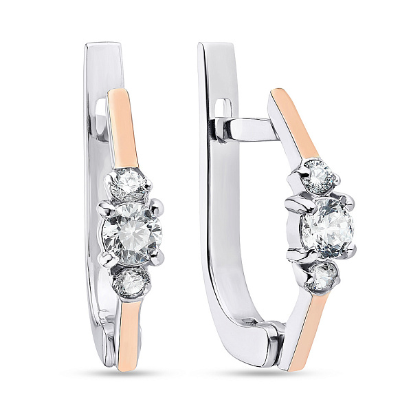 Серебряные серьги с фианитами (арт. 7202/435сю) – изображение 1