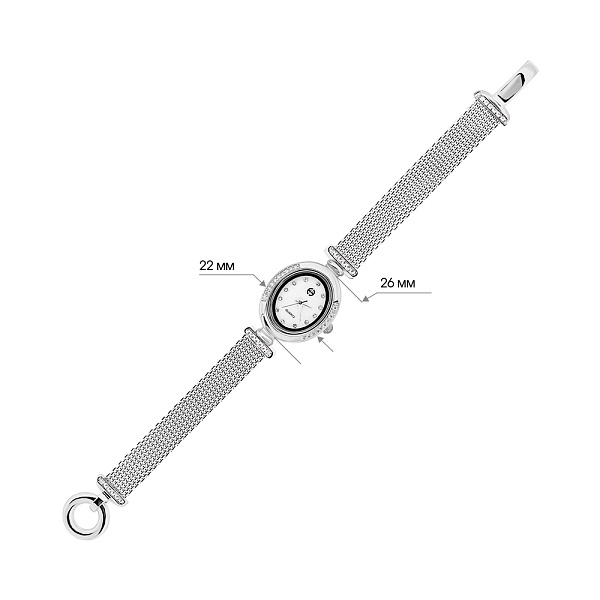 Серебряные часы с дорожкой из фианитов (арт. 7526/311) – изображение 2