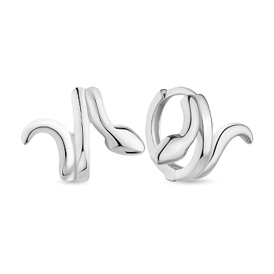 Срібні сережки-кільця &quot;Змія&quot; (арт. 7502/4870)