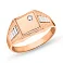 Печатка з червоного золота з діамантом (арт. К170042005) – зображення 1