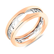 Кольцо из красного и белого золота (арт. 155716кб)