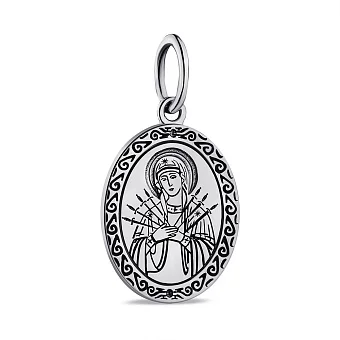 Серебряная ладанка Божья Матерь Семистрельная (арт. 7917/А023пю)