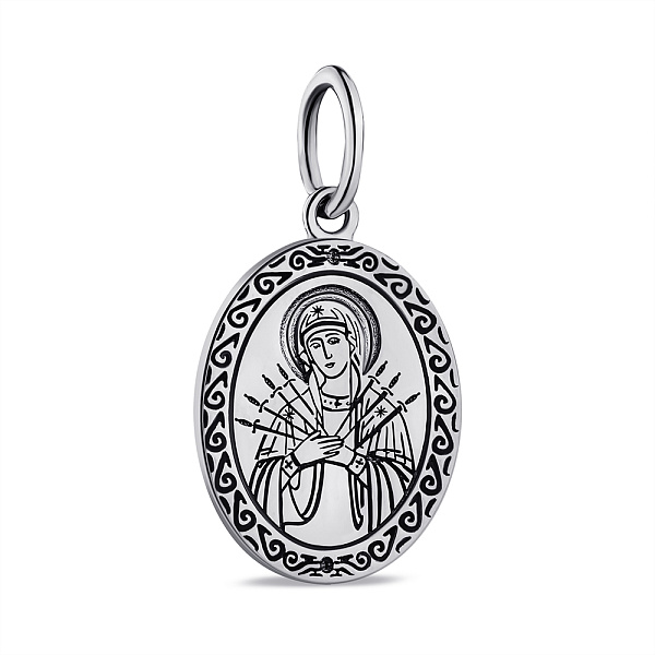 Серебряная ладанка Божья Матерь Семистрельная (арт. 7917/А023пю) – изображение 1
