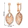 Серьги-подвески из красного золота с фианитами (арт. 102560) – изображение 2