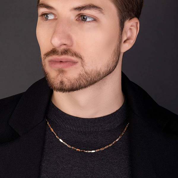 Золотий ланцюжок плетіння Фантазійне з діамантом (арт. цр400101Д) – зображення 5