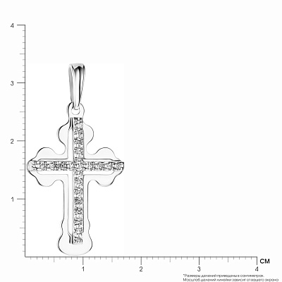 Золотая подвеска-крестик с фианитами (арт. 501319б)