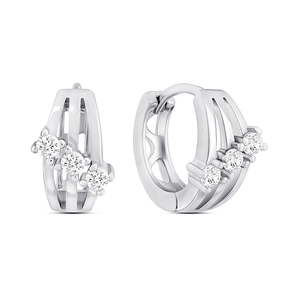 Серебряные серьги с фианитами (арт. 7502/9923/15) – изображение 1