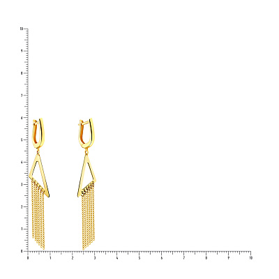 Золоті сережки з підвісками (арт. 106125ж)
