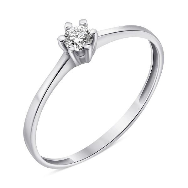 Серебряное кольцо с фианитом (арт. 7501/1483К) – изображение 1