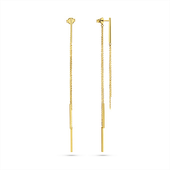 Длинные серьги из желтого золота (арт. 1092062ж)