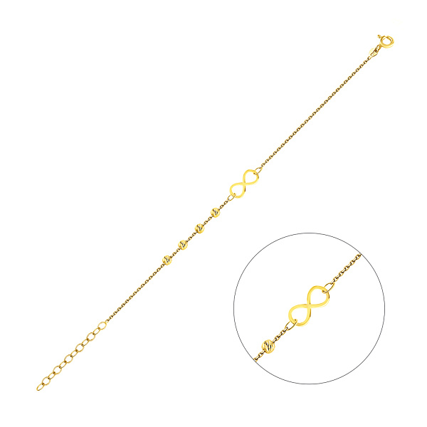 Браслет Бесконечность из желтого золота (арт. 326498ж) – изображение 1