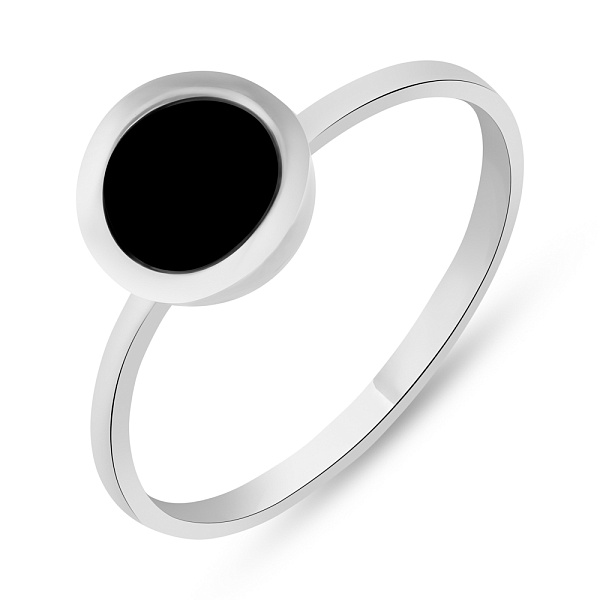 Серебряное кольцо с ониксом (арт. 7501/637окп) – изображение 1