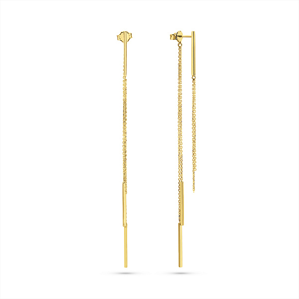 Довгі сережки з жовтого золота (арт. 1092062ж) – зображення 1