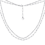 Фото Многослойное колье Trendy Style из серебра (арт. 7507/2014)