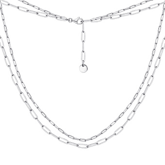 Фото Многослойное колье Trendy Style из серебра (арт. 7507/2014)