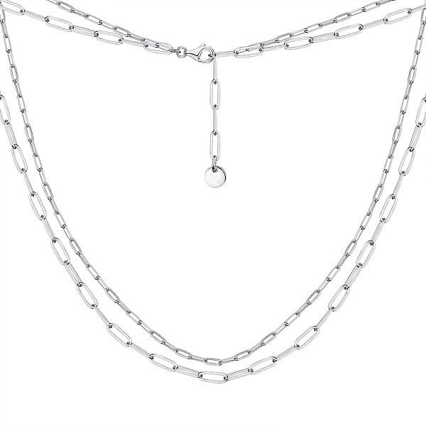 Багатошарове кольє Trendy Style зі срібла (арт. 7507/2014) – зображення 2